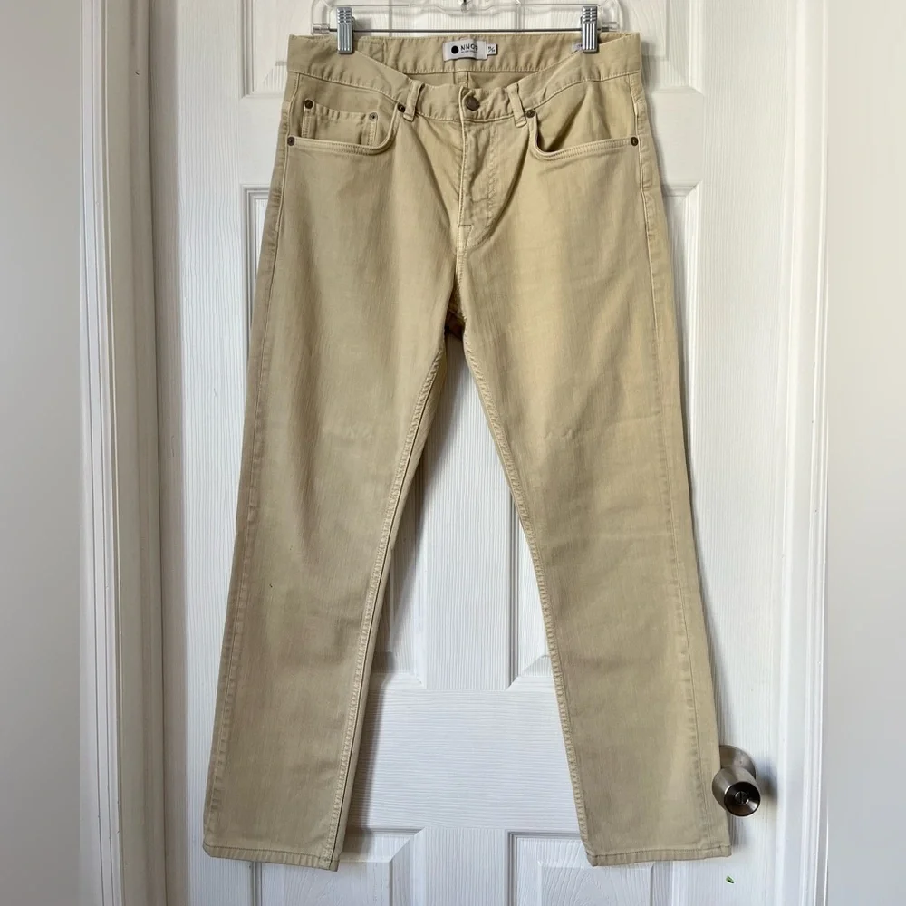 NN07 No Nationality Wilson Tan Straight Leg Slim Fit Denim Jeans Size 33